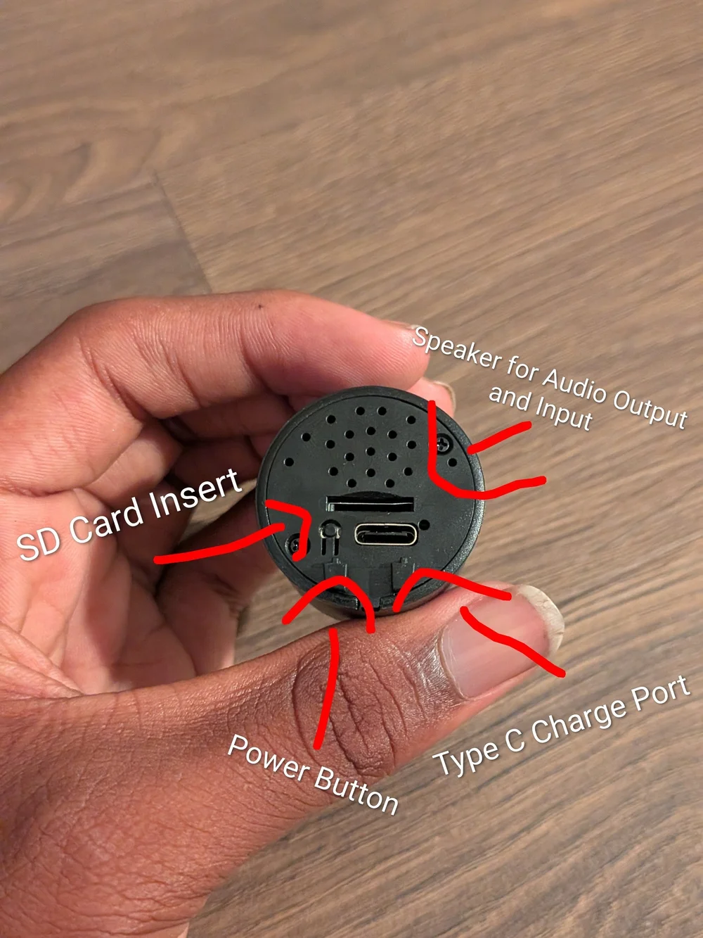 Black VR/AR Camera Lens Accessory with MicroSD Slot
